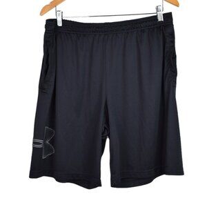 Under Armour Shorts XL Mens Black Drawstring Elastic Waistband Loose Fit Active